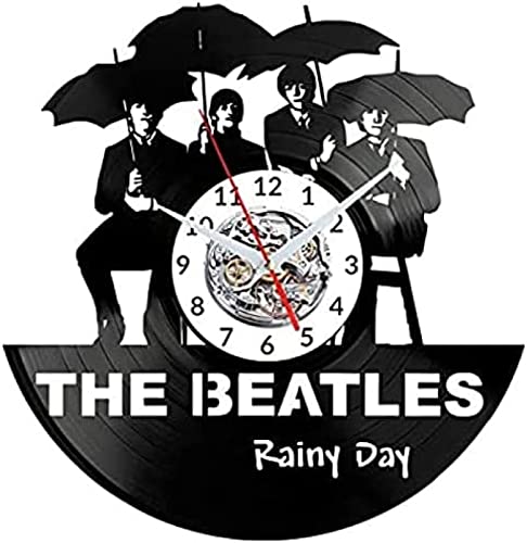 YAKESTYLE Horloge Murale Beatles horloges murales Disque Vinyle Horloge Murale créative Classique décor à la Maison… - Les Beatles, Paul McCartney, John Lennon, RIngo Starr, George Harrison YAKESTYLE Horloge Murale Beatles horloges murales Disque Vinyle Horloge Murale créative Classique décor à la Maison… – Image 3
