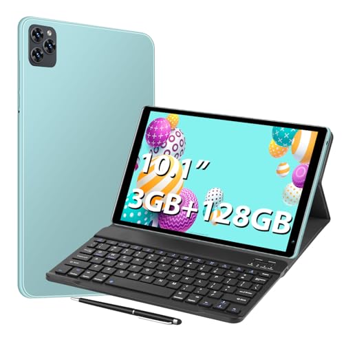 Image of 10.1inch Android 8.1 Tablet, 8-Core Tablet PC with Keyboard & Cases, 3GB+128GB(TF 256G), Dual 4G SIM, T860 GPU, BT5.0, GPS, WiFi 5, Face Unlock, Dual Cameras, 5000mAh Battery (Green, 4)