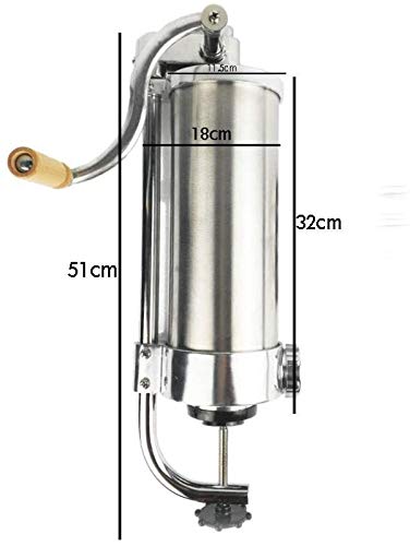 Wurst Füllung Horizontal Maschine Küche Maker - Sausage Stuffer Wurstfüllmaschine Wurstspritze Wurstpresse Aluminium… – Bild 3