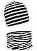 Produktbild FORUHOO Baby Mädchen Beanie Mütze + Schlauchschal 2er Set, Wintermütze für Jungen Mädchen Baumwolle (48M und 6-24 Monate, Baumwolle Set: Schwarz Streifen)