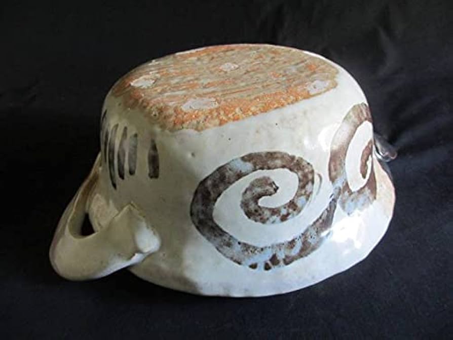 Amazon | 土鍋 陶芸作家 佐藤和次作 黒織部蟹絵土鍋(3人用) S