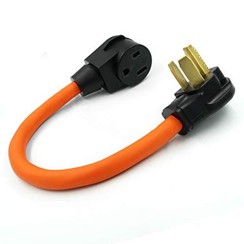 6-50 Welder Adapter NEMA 10-30P 30A 3-Prong Dryer to NEMA 6-50R, 50 Amp, 250 Volt Female Connector