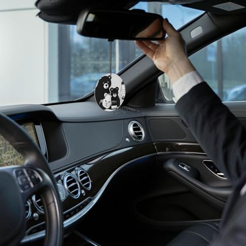 Hojas aromáticas para auto con diseño de oso y botella de leche miniatura 7