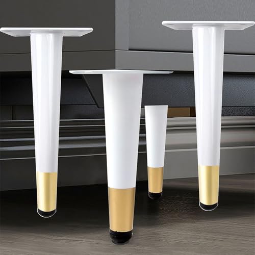 pingping1991 4 Piezas Patas cónicas para Muebles de Metal, Moderno Pies de Armario DIY Muebles de Mesa de Metal de Las Piernas para Sofás/Muebles/Mesa/Silla/Escritorio/Cocina/Gabinete