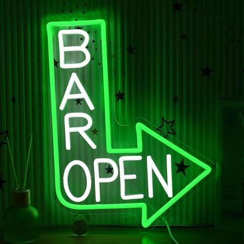 AEHEMNGZ Bar Open Neon Sign for Wall Decor Dimmable Led Open Sign USB 