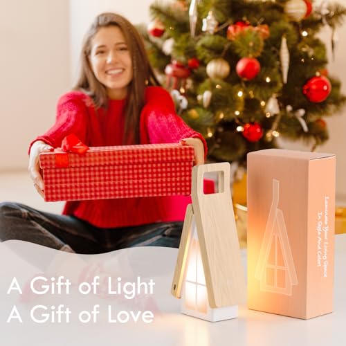 Image of Bedside Table Lamp for Kids, Rechargeable Small Cordless Table Lamp, 3 Color Modes, Dimmble Nightstand Lamp Touch Control, Foldable Desk Lamp for Bedroom, Christmas Nightlight for Work, Study, Reading