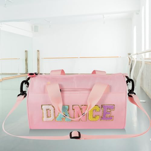 Image of Dance Ballet Bag for Girls Sport Gym Duffle Bags Overnight Travel Bags Fun Dance Workout Duffel Bag Toddler Cute Bag for Dancers, Girls, Teens, Student Athletes