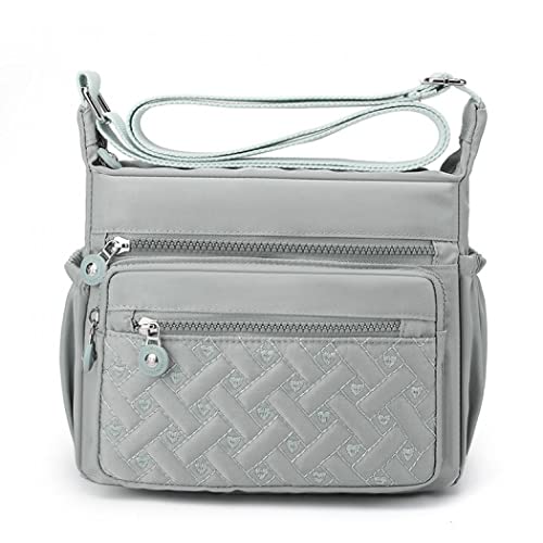 Image of Womens Multi Pocket Casual Waterproof Crossbody Handbags Shoulder Messenger Bag for Travel Hiking Daily (Dark grey)