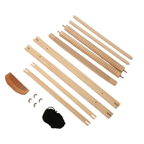 HERCHR Tapestry Loom, Wooden Multi Craft Weaving Loom,Wooden Tapestry Looms, Tapestry Loom Simple Operation DIY Craft Wooden Weaving Loom Kit for Kids Beginners Width 15.7in