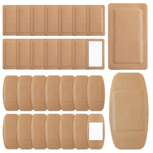 30 Pcs Extra Large Adhesive Bandages 6 x 3 and 5 x 3 Large Adhesive Bandage with Non-Stick Pads Breathable Fabric Large Bandages for Wound Care Latex-Free Individually Wrapped (5*3in+6*3in)