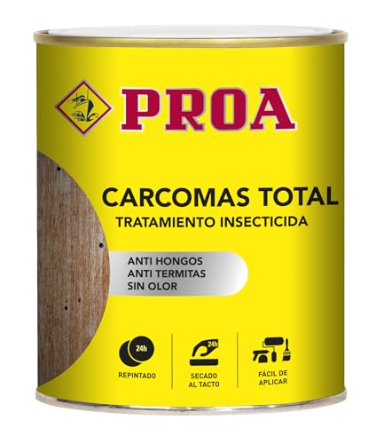 CARCOMAS TOTAL. Matacarcoma, prevención y curación contra la carcoma, termitas y hongos de la madera. 750 ML. PROA.