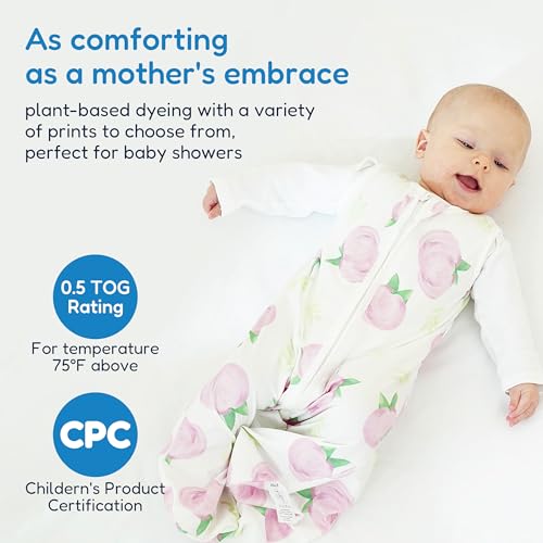 Image of TotAha Sleep Sack 3-6 months 3 Pack, Buttery Soft Wearable Blanket Baby Sleeping Bag with 2-way Safe Zipper, 0.5 TOG, Baby Girl