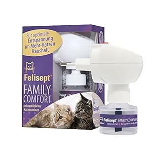 Felisept Family Comfort Starter-Set im Mehrkatzenhaushalt (Verdampfer + Flakon 45ml) – Mit natürlicher Katzenminze – Entspannungsmittel, Beruhigungsmittel für Katzen – Von Tierärzten empfohlen