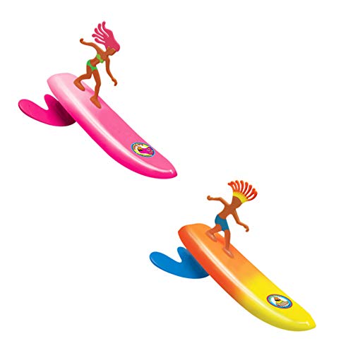 Surfer Dudes Wave Powered Mini-Surfer and Surfboard Beach Toy - 2 Pack - Sam and Bobbi - //coolthings.us