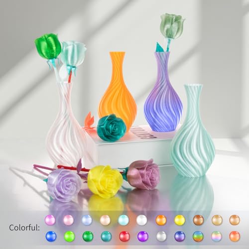 Image of IEMAI Clear PETG Filament 1.75mm 4KG Bundle, Glossy Transparent Finish 3D Printer Filament 4-Pack Clear Orange Smoke Gray Red-Orange for Lampshade, Creative DIY, Home Decor