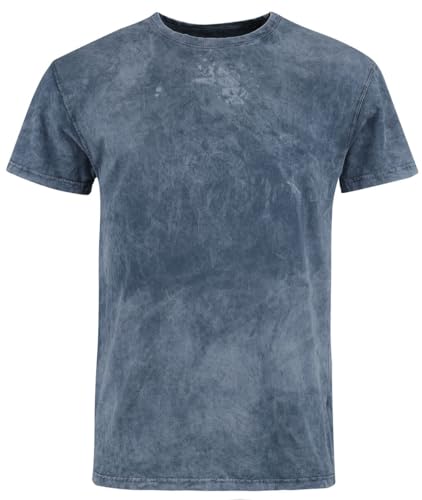 Black Premium by EMP Homme T-Shirt Basique Gris avec Effet tie-Dye M
