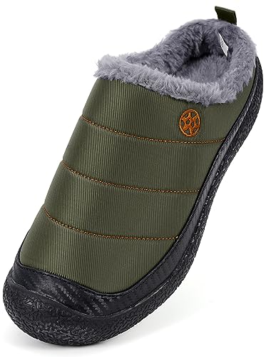 Eagsouni Warm Winter Fully Fur Lined Slippers for Mens and Womens