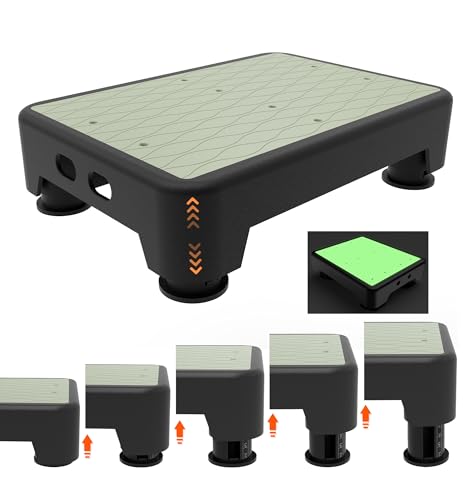 LIFTOZA 5-Level Adjustable Step Stool, Noctilucent Bedside Step, 700 LBS Capacity Safety Step...