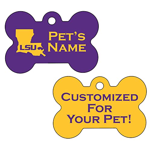 LSU Tigers 2-Sided Pet Id Dog Tag | Officially Licensed | Personalized for Your Pet