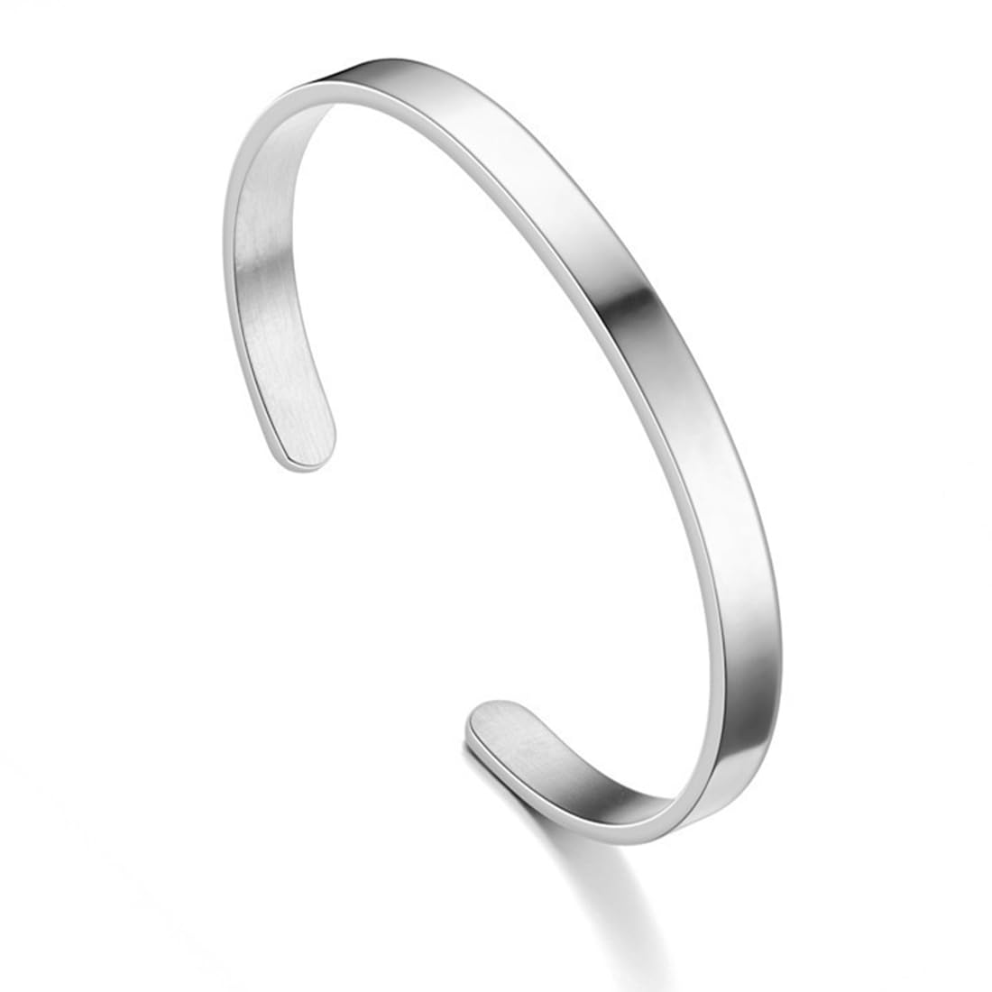NTRUXZP Pulsera Regulable Acero inoxidable Brazalete Muñequero Abierto Ajustable de Acabado Pulido Liso, Joyería de Regalo para Mujer Chica Niña Brazalete Brazalete Brazalete Brazalete Brazalete plata