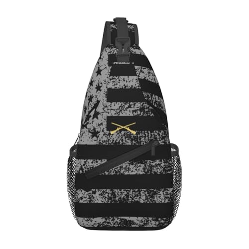 Bolso bandolera pequeño USA Army para hombre negro miniatura 2
