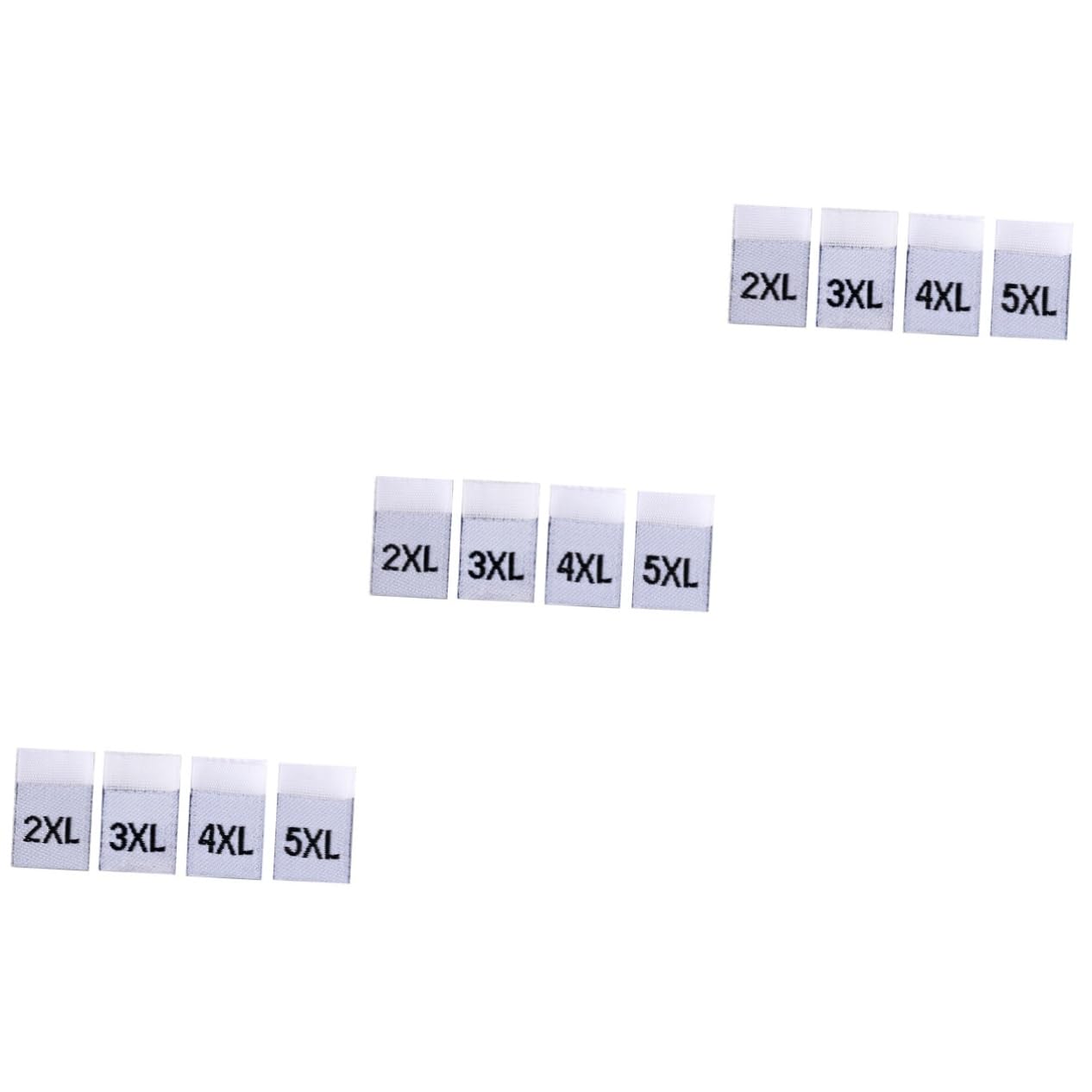 STOBOK 3 Set Etichette Per Taglie Di Indumenti Etichette Per Abbigliamento Leggere A Vapore Bianche Risparmia Tempo E Denaro Taglie Prestampate 400 Pezzi * 3