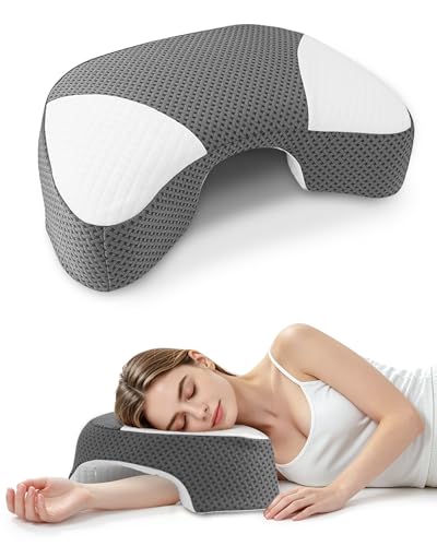 FEYIDEO Side Sleeper Pillow for Adults with Arm Hole, Memory