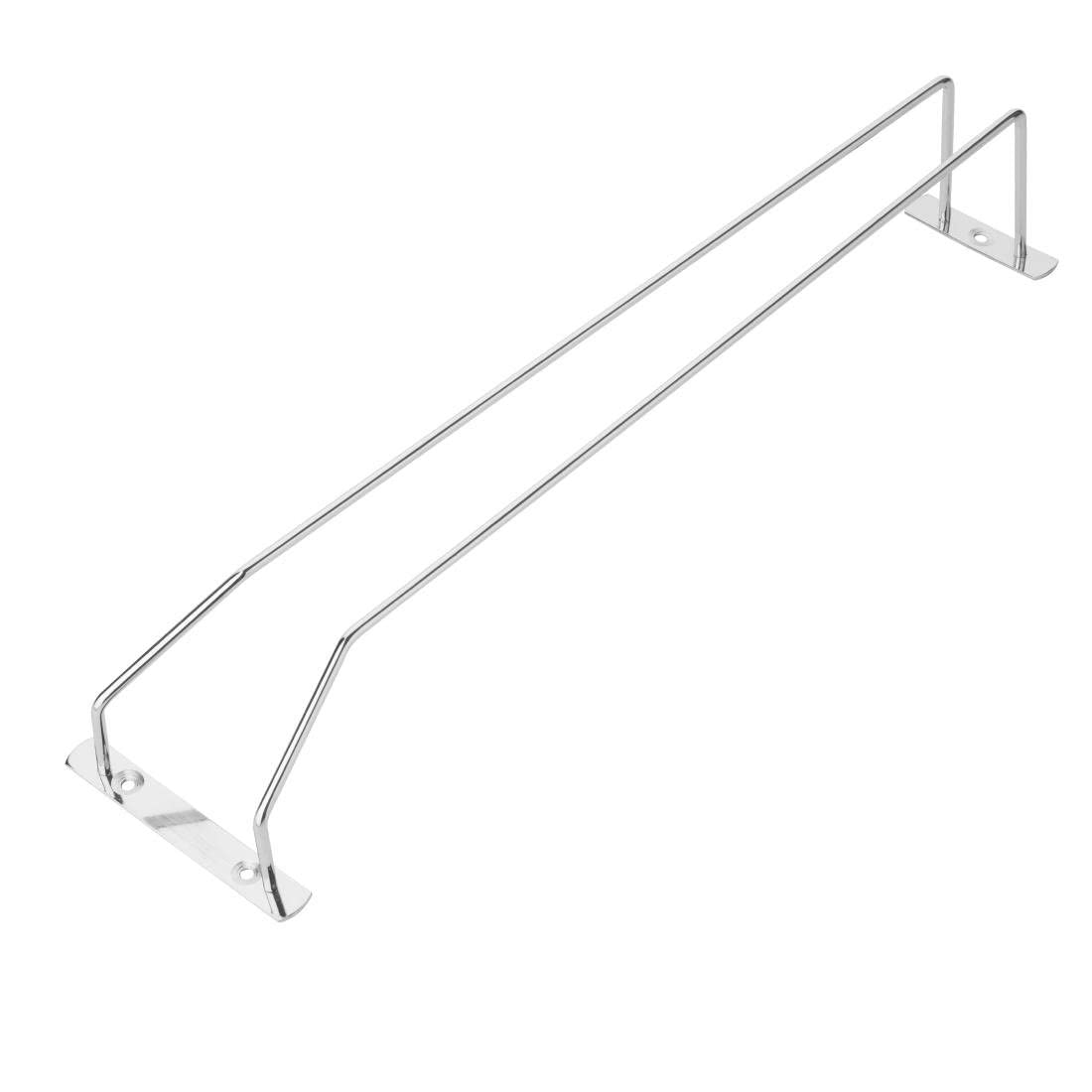 Olympia Wine Glass Rack Chrome 406mm - Silver Metal Under Cabinet Stemware Champagne Glasses Holder for Bar, Kitchen, Pubs CE307