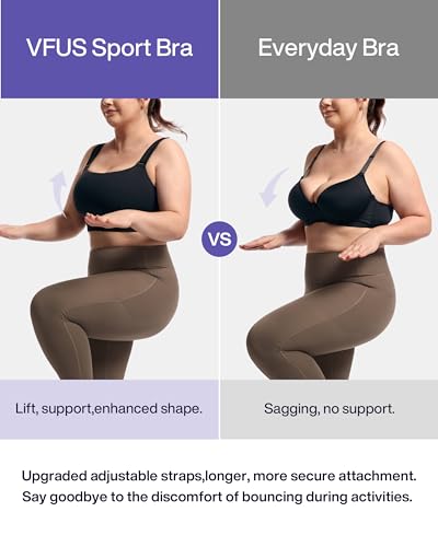 Women's Sports Bra Wirefree Adjustable Medium-High Support Everyday Wear for Large Bust Plus Size with Removable Pads2