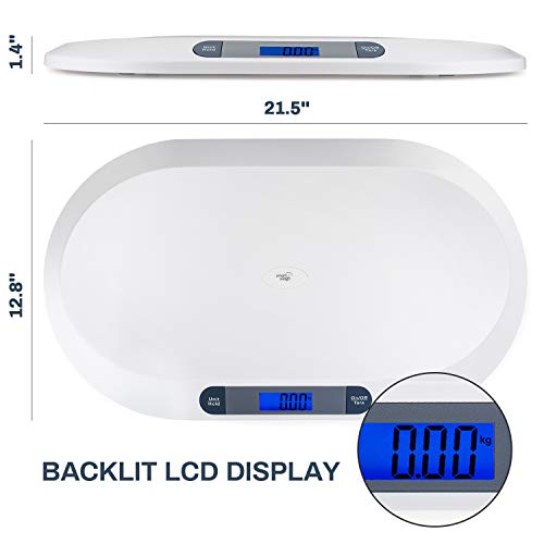Smart Weigh Comfort Baby Scale with 3 Weighing Modes, 44 Pound Capacity, Accurate Digital Scale for Infants, Toddlers, and Babies