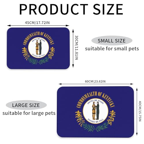 Tapis de nourriture chien chat drapeau Kentucky imperméable - 4