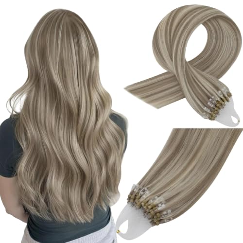 Image of Easyouth Micro Link Hair Extensions Highlight, Invisible, 20 Inch 57g 50s