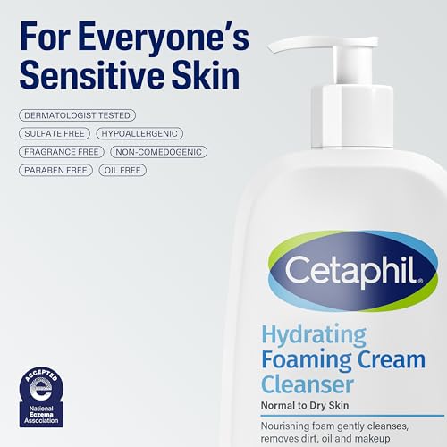Cetaphil Cream to Foam Face Wash Hydrating Cleanser, 8oz - image 6