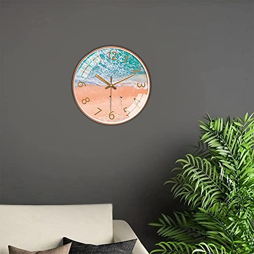 Image of Wall Clock 12 inch Silent Quartz Decorative Wall Clock Non-Ticking Classic Digital Clock Battery Operated Round Easy to Read Handheld Complete Home /Kitchen /Bedroom (416)