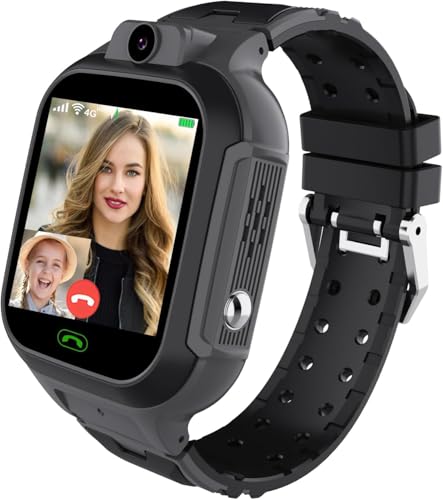 Image of BIGASUO 4G Kids Smart Watch GPS Tracker - Smartwatch with Two Way Call Video Calling Voice Chat SOS Class Mode Stopwatch Pedometer Games Wi-Fi Touch Screen Alarm Clock Smartwatches (BG68)