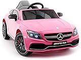 Moderno Kid 2021 C63S Battery Powered 12V Kids Ride-ON Toy CAR with RC Parental Remote MP3 Player LED Wheels (Pink)