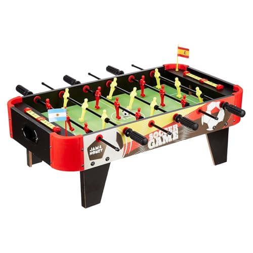 Image of Amazon Brand - Jam & Honey Foosball Table Game for Kids 6+ Years, BIS Certified Safe for Kids, Big Size Tabletop Football, Indoor Soccer for Family Fun, Multicolour