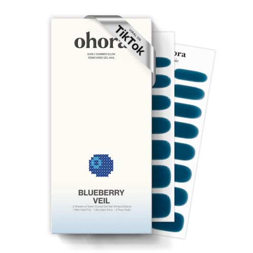 Image of ohora Semi Cured Gel Nail Strips (N Blueberry Veil)