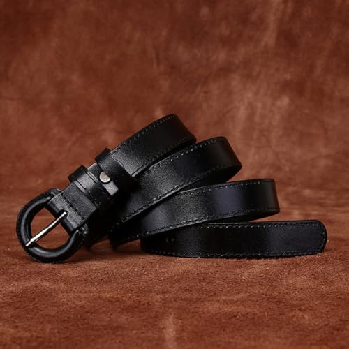 Women's Stitching Belts for Jeans Dresses 2.2cm Width Ladies Waist Strap with Leather Half-Circle Buckle Gift Box4