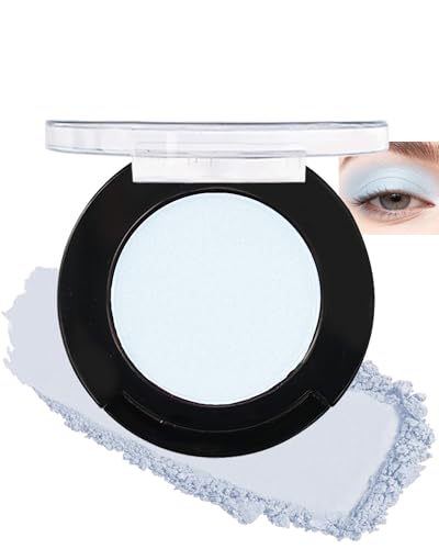Single Matte Eyeshadow Palette, Light Blue Waterproof Long Lasting Eye