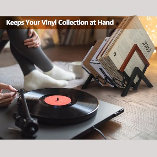 Jsver JSVER-RS1101-US Vinyl Record Storage 60-80 Lp Vinyl Record Holder, Coated Metal Record Holder For Book, Magazine, Files, Albums, Modern Design Music Records Display Shelf Vinyl Holder thumb #5