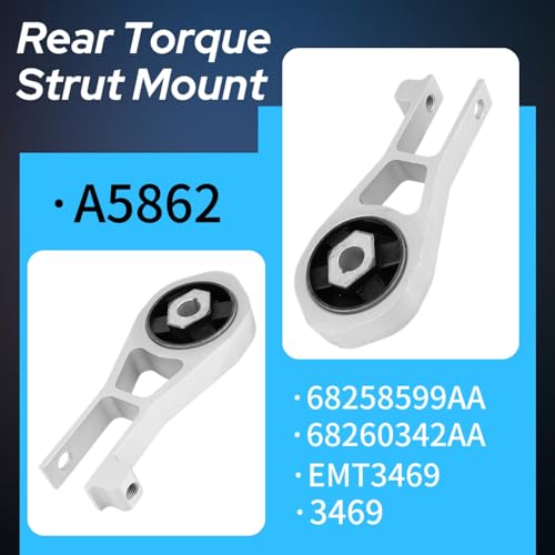Vinomkii Engine Motor Mount Compatible with 2015-2020 Jeep Renegade 2017-2020 Jeep Compass 2.4L 2016-2018 Fiat 500X Replace 68258599AA 68363755AA 68363756AA 3PCS Engine Motor Transmission Mount by Vinomkii - Image 5