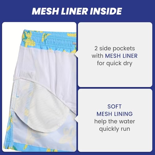Image of maamgic Mens Swim Trunks 5 Inch with Mesh Lining, Quick Dry Mens Bathing Suit, Swim Shorts for Swimming and Beach