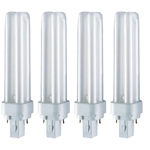 NCC-Licht 4 x Energiesparlampe Kompaktleuchtstofflampe 26W/840 G24d-3 2P 1800lm Neutralweiß 4000K