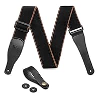 ✔ High Quality - Maximum comfort provided by the 100% cotton woven strap, Genuine leather ends with Guitar Strap Lock and Button Headstock Adaptor. ✔ Adjustable Length - Guitar strap 41inch-66.5inch adjustable, 2 inches width. ✔ Soft Guitar Strap - V...
