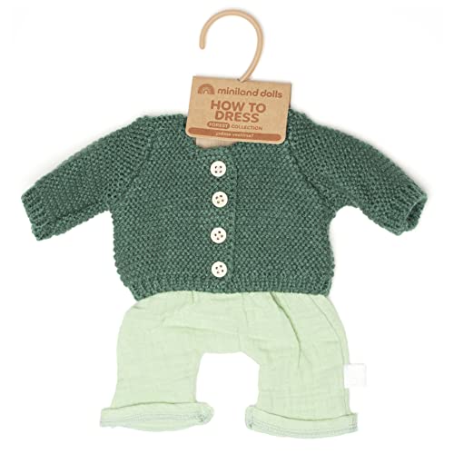 Muñeco Bebé Miniland Caucásico 15'' con Ropa Bosque miniatura 3