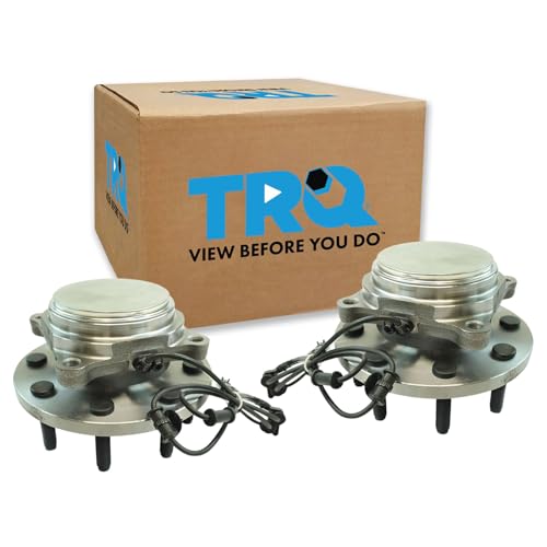 Image of TRQ 2 Piece Front Wheel Bearing & Hub Assembly Set Compatible with 2009-2010 Dodge Ram 2500, 3500 2011 Ram 2500 3500