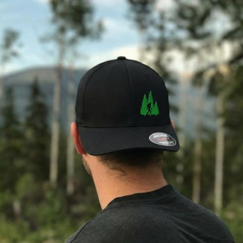 Image of Flexfit Left Side Panel Woods Bigfoot A Embroidery Hats for Men & Women