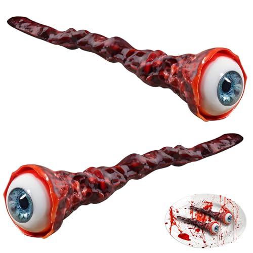 CYUXING 2 Globos oculares Falsos de Halloween, Accesorio Realista para decoración de Terror, película de Miedo, Ojos arrancados Hechos a Mano para Regalos de Fiesta de Halloween.