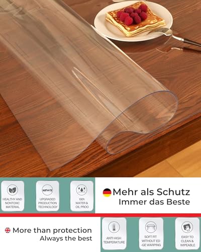 Nappe transparente protection table Polyvinylchloride lavable 2.0mm - 5